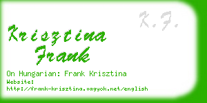 krisztina frank business card